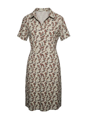 Jessica Robertson by Roolee Floral Knee Length Shirt Dress Small EUC